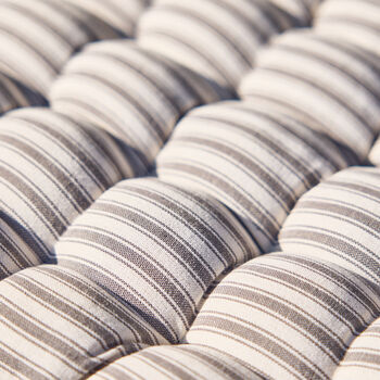 Vintage Striped Padded Garden Mattress Cushion, 4 of 5