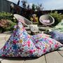 Outdoor Beanbag In Sparrow And Plumb Wildflower, thumbnail 1 of 4