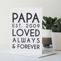 Papa Est. Personalised Father's Day Card, thumbnail 4 of 5