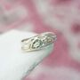 Teardrop Green Amethyst And Pearl Silver Ring, thumbnail 1 of 6