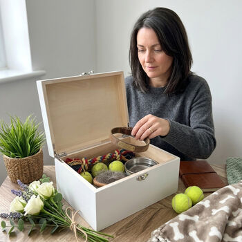 Personalised Rainbow Bridge Pet White Wooden Memorial Keepsake Box 22cm | 27cm | 30cm, 3 of 11
