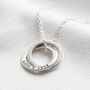 Personalised Sterling Crystal Linked Rings Necklace, thumbnail 4 of 11