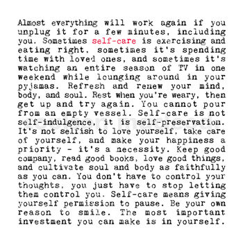 Self Care Quotes Gift Print, 2 of 6