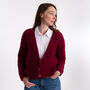 Easy V Neck Cardigan Crochet Kit, thumbnail 2 of 9