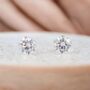 Mini Sterling Silver Simple Cz Stud Earrings, thumbnail 2 of 11