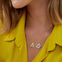 Initial Jewelled Balloon Letter Necklace, thumbnail 7 of 7