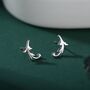 Sterling Silver Tiny Baroque Swirl Stud Earrings, thumbnail 1 of 11