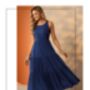 Women Solid Round Neck Fit And Flare Maxi Dress, thumbnail 2 of 3