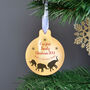 Personalised Metal First Christmas Elephant Bauble, thumbnail 4 of 4