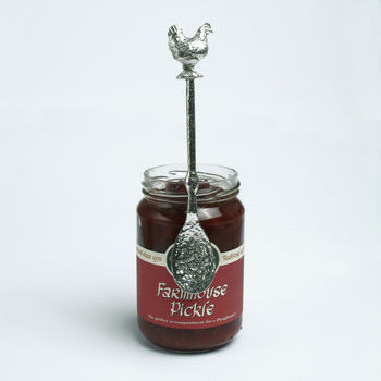 Chicken Pewter Spoon With A Hook For Jam Jars Hen Gifts, 5 of 9
