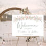 Wedding Welcome Sign Pink Wild Flower, thumbnail 3 of 6