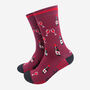Red Wine Bamboo Socks Men's Christmas Cracker Hanging Tree Decoration, thumbnail 3 of 5