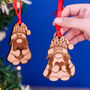 Personalised Wooden Gonk Christmas Hanging Decoration, thumbnail 1 of 6