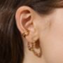 Chunky 18 K Thick Gold Plated Hoop Earring, thumbnail 1 of 5