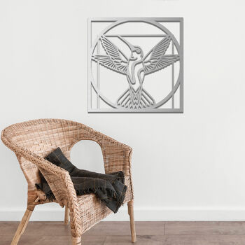 Handmade Wooden Hummingbird Wall Art For Living Room Decor, 5 of 9