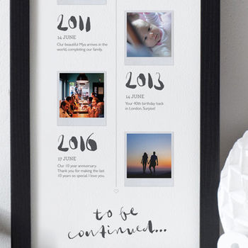 Personalised Our Story Photo Timeline Print, 4 of 9