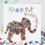 Elephant Birthday Butterfly Card, thumbnail 1 of 11