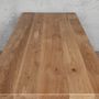 Albert Stainless Steel A Shaped Legs Oak Dining Table, thumbnail 7 of 8