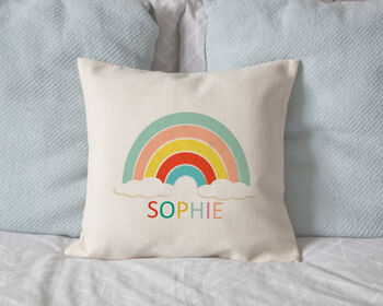 Personalised Rainbow Cushion Cover, 2 of 7