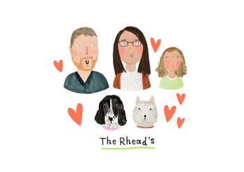 Personalised Illustrated Portrait, Unframed, 8 of 11