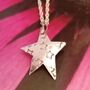 Cool Silver Star Small Pendant, thumbnail 1 of 5
