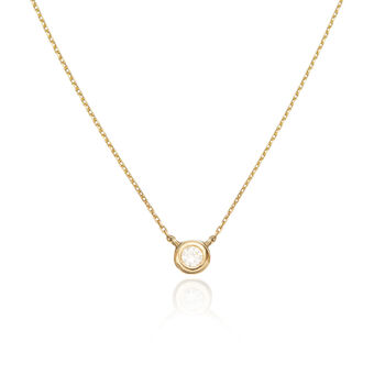 Solid Gold Or White Gold Floating Diamond Necklace, 5 of 8