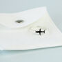 Sterling Silver Black Plane Adjustable Ring, thumbnail 5 of 6