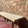 Modern Laminated Birchwood Bench With Tapered Legs, thumbnail 10 of 12