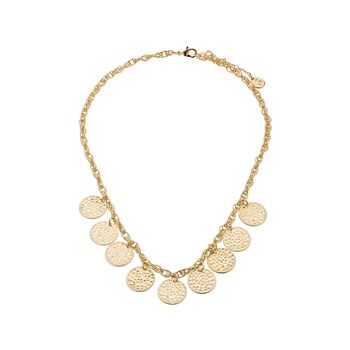 Gold Plated Filigree Coin Necklace, 2 of 5
