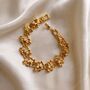 Vintage 1980s Chunky Gold Plated Bracelet, thumbnail 1 of 3