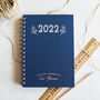 Personalised 2023 Silver Foil Diary With Wreath Design, thumbnail 3 of 12
