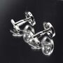 Steering Wheel Silver Cufflinks Gift For Car Lovers 316 L Stainless Steel, thumbnail 2 of 5