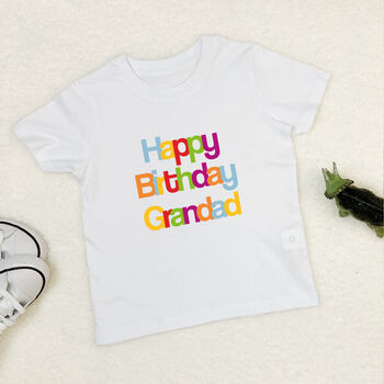 Personalised Happy Birthday Kids T Shirt In Multicolour, 3 of 5