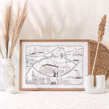 Personalised Travel Adventures Map Print, 2 of 10
