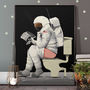 Spaceman, Spaceship Mars, Moon, Rocket Bathroom Poster, thumbnail 2 of 10