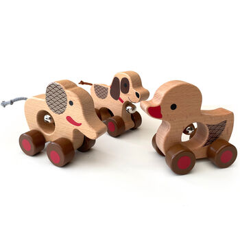 Baby Bell Rollers Set Of Three: Dog + Duck + Elephant, 7 of 7