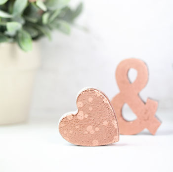 Personalised Large Concrete Copper Front Letter Set, 4 of 4