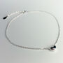 Sterling Silver Tiny Heart Charm Anklet, thumbnail 2 of 6