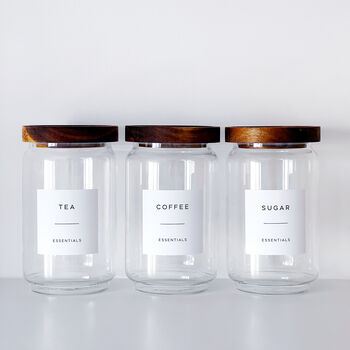 Tea, Coffee, Sugar Jars Set Of Three, 2 of 8