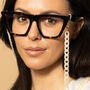 Glasses Chain – Ivory Dainty Acrylic Chain, thumbnail 1 of 6