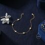Sterling Silver Trillion Cut Cz Bezel Bracelet, thumbnail 8 of 12