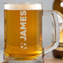Personalised Football Name Glass Pint Stern Tankard, thumbnail 2 of 4