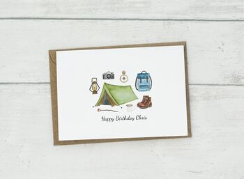 Personalised Camping Greetings Card, 2 of 5
