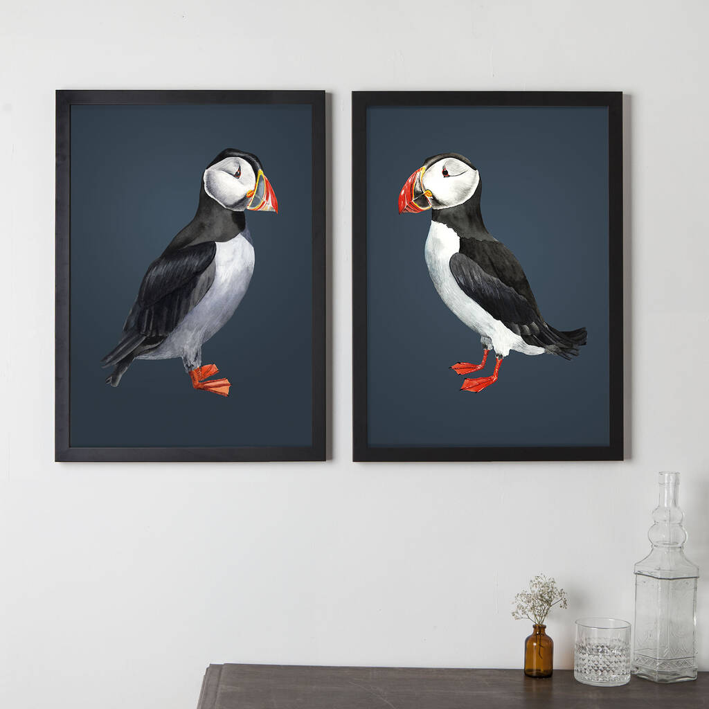 Pair Of Puffin Prints, 1 of 4