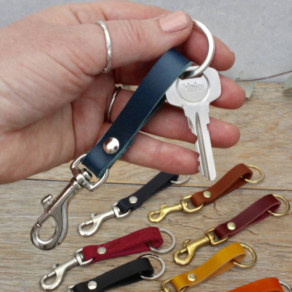 Leather Keyring With Clip, 1 of 3