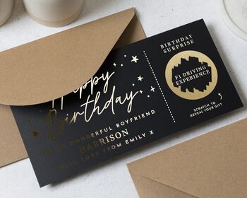 Birthday Scratch Voucher Experience Gift Ticket, 4 of 9