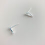 Sterling Silver Simple Angel Wing Stud Earrings, thumbnail 3 of 5