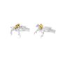 Horse And Jockey Cufflinks In Silver And Gold, thumbnail 2 of 3
