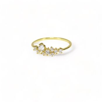 Cluster Ring, Cz, Rose And Gold Vermeil 925 Silver, 2 of 9