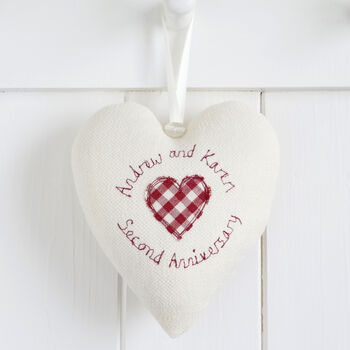 Personalised Ruby 40th Wedding Anniversary Heart Gift, 4 of 11